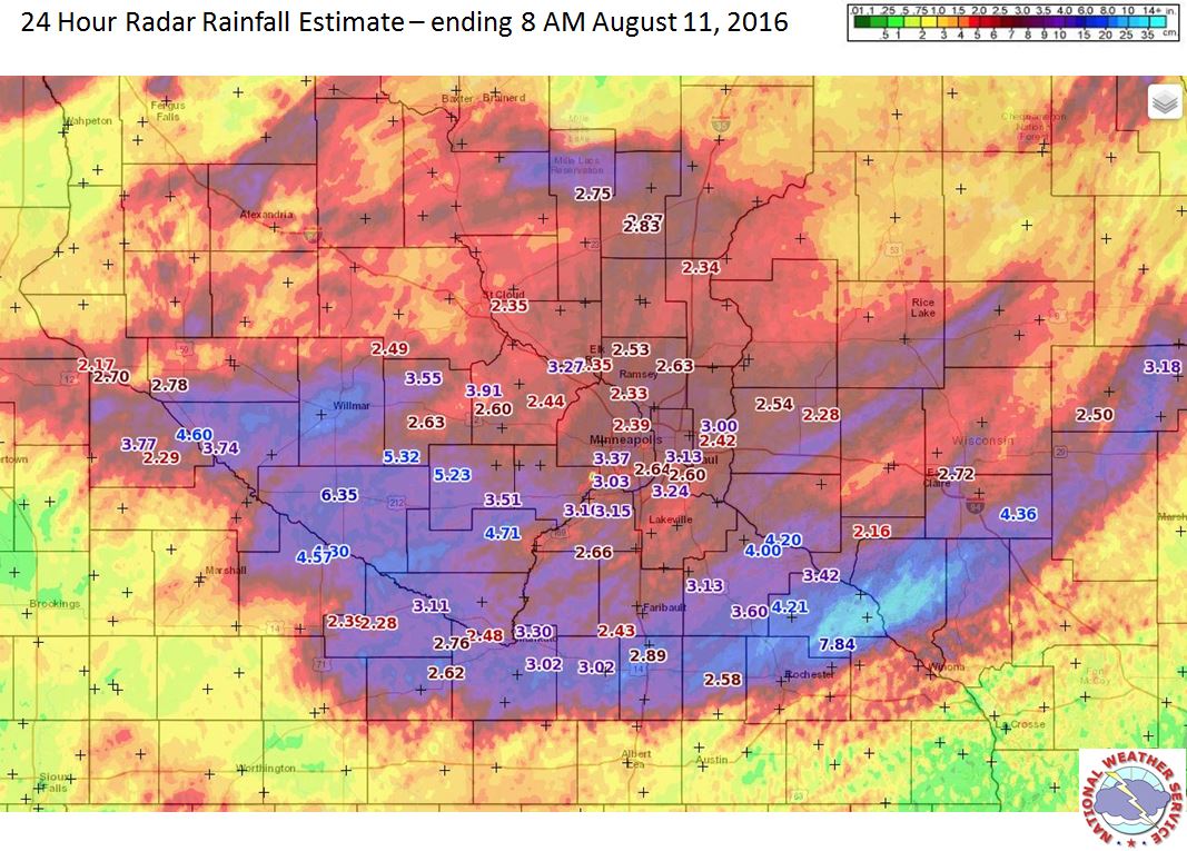 Summary of August 1011, 2016 Heavy Rainfall Event in Minnesota and